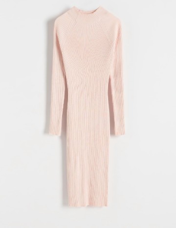 Rochie medie Reserved, roz pal