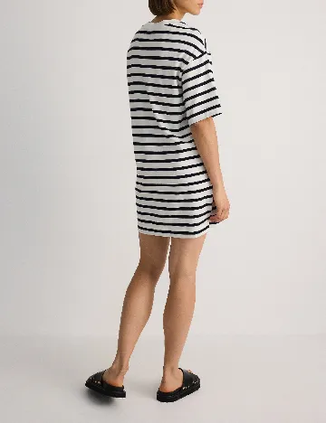 Rochie scurta Reserved, alb/bleumarin