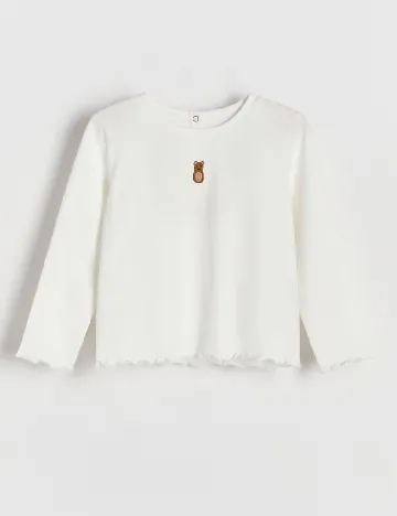 Bluza Reserved, alb Alb