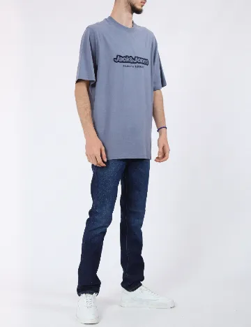 Tricou Oversize Jack&Jones, albastru Albastru
