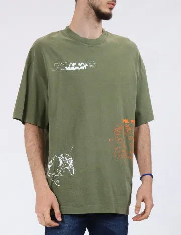 Tricou Oversize Jack&Jones, verde