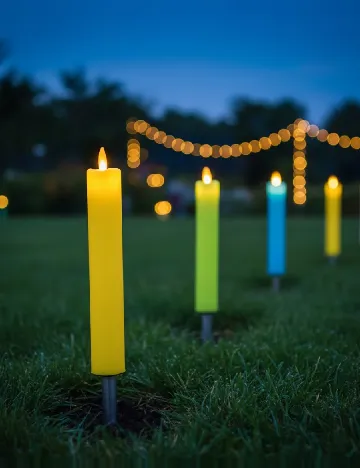 Lampa solara, galben Galben