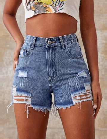 Pantaloni scurti SHEIN, albastru