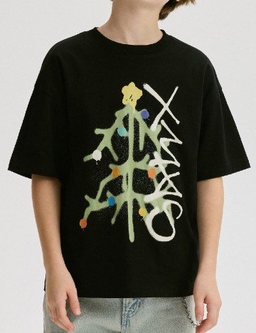 Tricou Reserved, negru