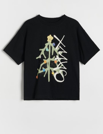 Tricou Reserved, negru