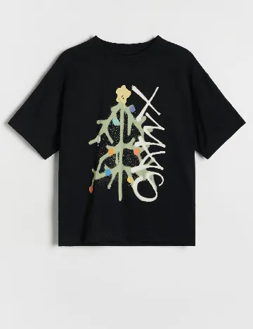 Tricou Reserved, negru