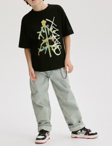 Tricou Reserved, negru