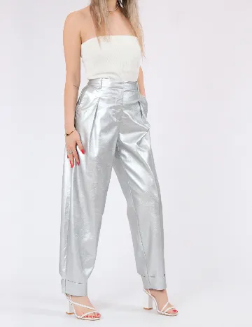 Pantaloni Vero Moda, argintiu