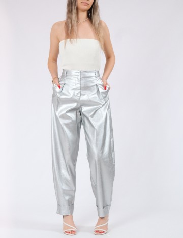 Pantaloni Vero Moda, argintiu