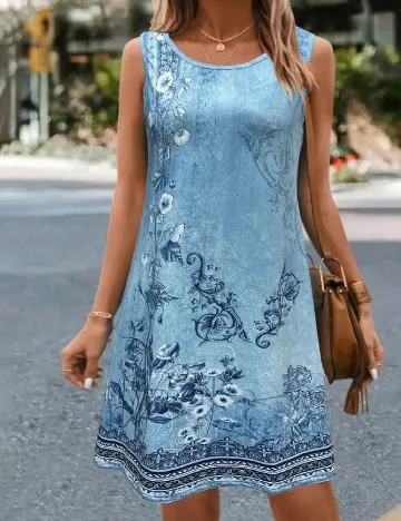 Rochie scurta SHEIN, albastru