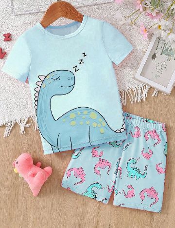 Pijama Shein Kids, albastru