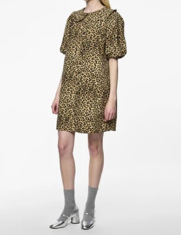 Rochie scurta Pieces, animal print