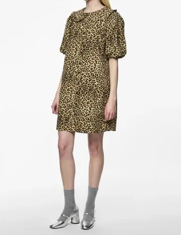 Rochie scurta Pieces, animal print