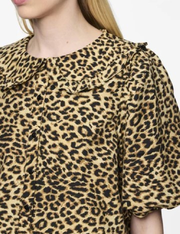 Rochie scurta Pieces, animal print