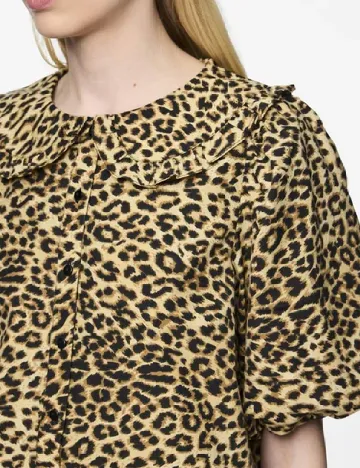 Rochie scurta Pieces, animal print