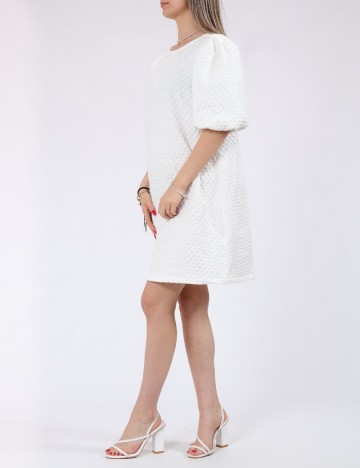 Rochie scurta Pieces, alb