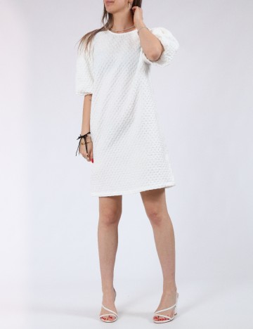 Rochie scurta Pieces, alb