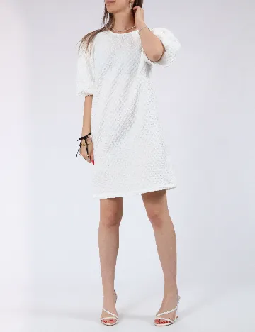 Rochie scurta Pieces, alb