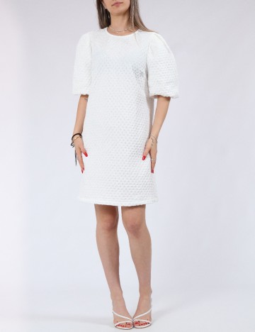Rochie scurta Pieces, alb