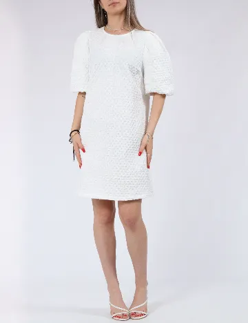 Rochie scurta Pieces, alb