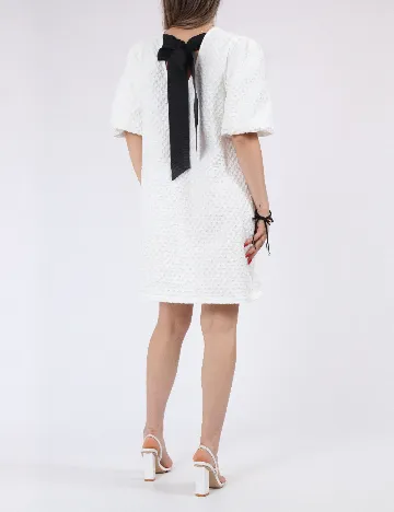 Rochie scurta Pieces, alb
