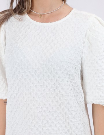 Rochie scurta Pieces, alb