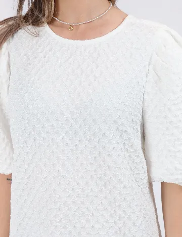 Rochie scurta Pieces, alb