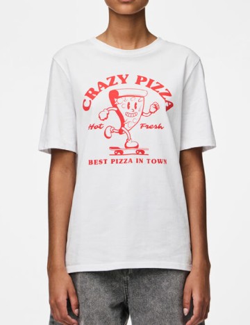 Tricou Pieces, alb