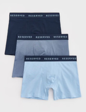 Set Boxeri 3 perechi Reserved, albastru