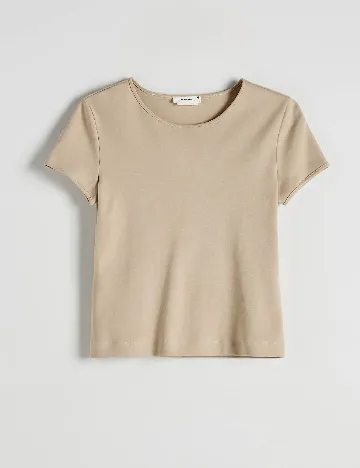 Tricou Reserved, crem