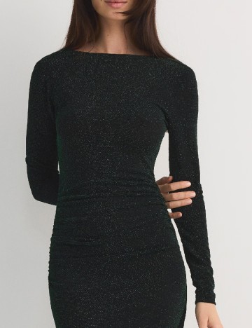 Rochie medie Reserved, verde inchis