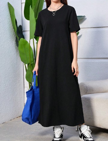 Rochie lunga Shein Kids, negru