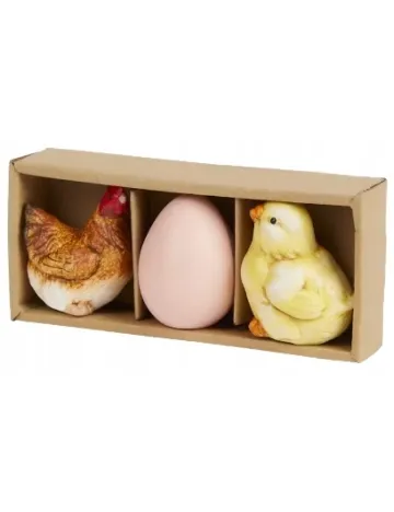 Set figurine ornamentale 3 bucati OutletMag, mix culori