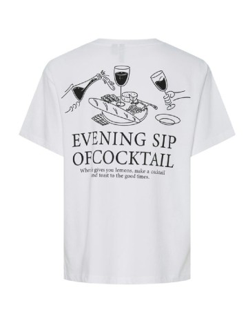 Tricou Pieces, alb