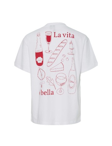 Tricou Pieces, alb