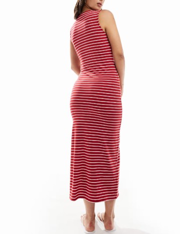 Rochie lunga Pieces, rosu