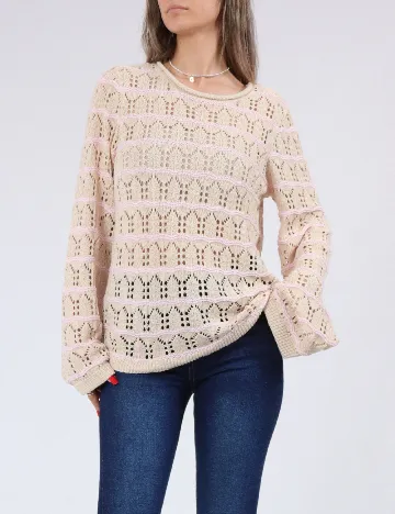 Bluza Pieces, crem Crem
