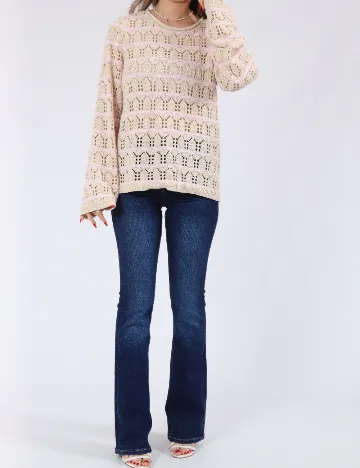 Bluza Pieces, crem Crem