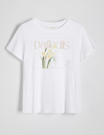 Tricou Reserved, alb