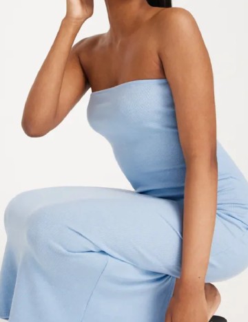 Rochie medie Pieces, albastru
