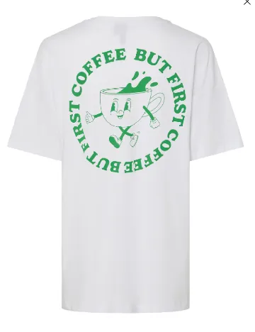 Tricou Pieces, alb