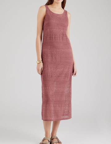Rochie medie Vero Moda, roz pudra