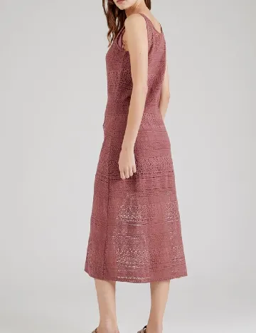 Rochie medie Vero Moda, roz pudra