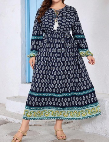 Rochie lunga SHEIN CURVE, bleumarin