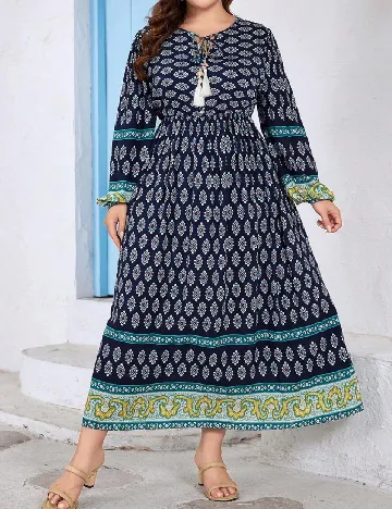 Rochie lunga SHEIN CURVE, bleumarin Albastru