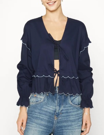 Bluza Pieces, albastru