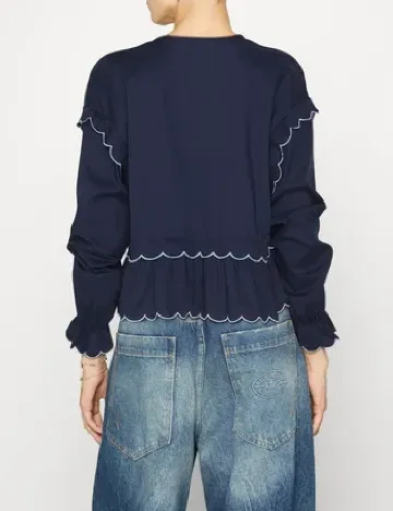 Bluza Pieces, albastru