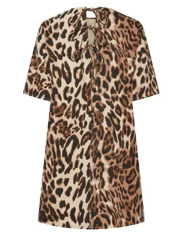 Rochie scurta Pieces, animal print