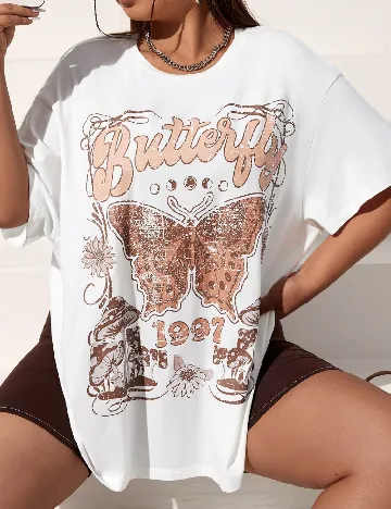 Tricou SHEIN CURVE, alb