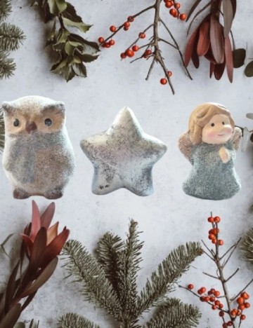 Set figurine ornamentale OutletMag, argintiu